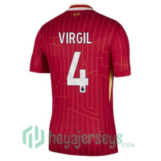 FC Liverpool (VIRGIL 4) Home Soccer Jerseys Red 2024-2025