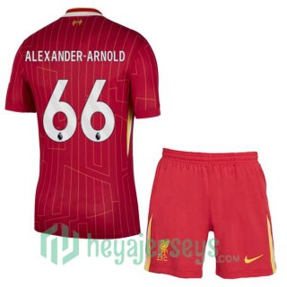 FC Liverpool (ALEXANDER-ARNOLD 66) Kids Home Soccer Jerseys Red 2024-2025