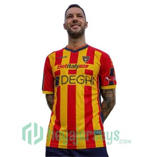 Lecce Home Soccer Jerseys Red Yellow 2024/2025