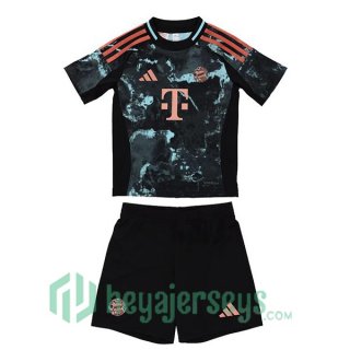 Bayern Munich Kids Away Soccer Jerseys Black 2024/2025