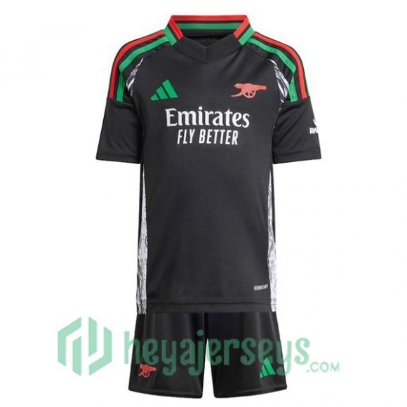 FC Arsenal Kids Away Soccer Jerseys Black 2024/2025