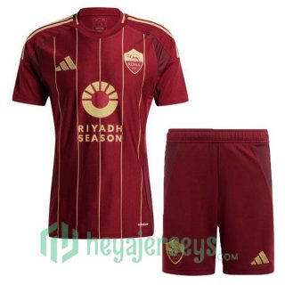 AS Roma Kids Home Soccer Jerseys Red 2024/2025