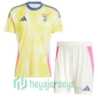 Juventus Kids Away Soccer Jerseys Yellow 2024/2025