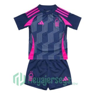 Nottingham Forest Kids Away Soccer Jerseys Blue Royal 2024/2025