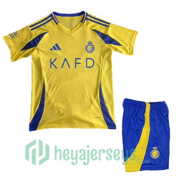 Al-Nassr FC Kids Home Soccer Jerseys Yellow 2024/2025