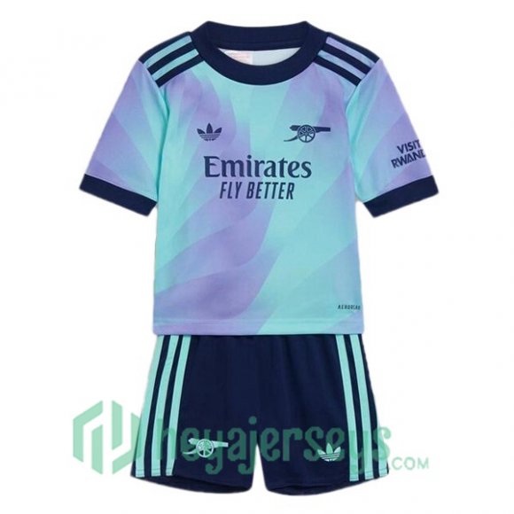 FC Arsenal Kids Third Soccer Jerseys Blue 2024/2025