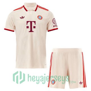 Bayern Munich Kids Third Soccer Jerseys Yellow 2024/2025