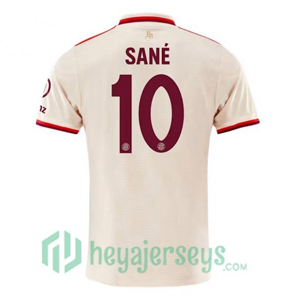 Bayern Munich (Sané 10) Third Soccer Jerseys Yellow 2024/2025