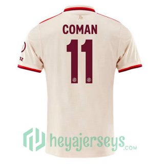 Bayern Munich (Coman 11) Third Soccer Jerseys Yellow 2024/2025