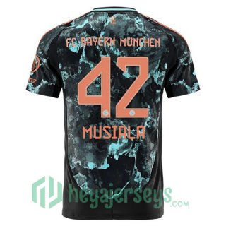 Bayern Munich (Musiala 42) Away Soccer Jerseys Black 2024/2025