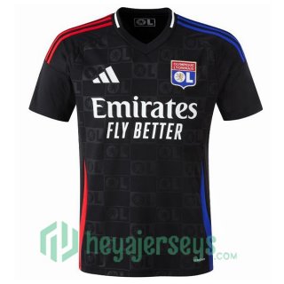 Olympique Lyon Away Soccer Jerseys Black 2024/2025