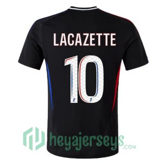 Olympique Lyon (LACAZETTE 10) Away Soccer Jerseys Black 2024/2025