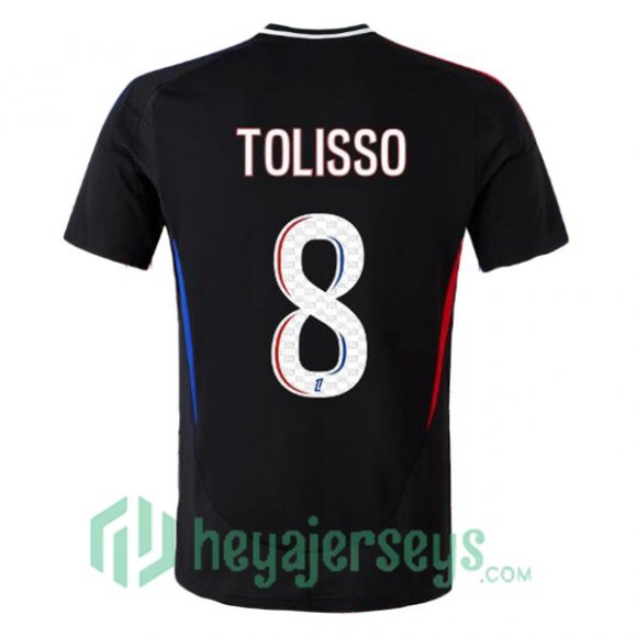 Olympique Lyon (TOLISSO 8) Away Soccer Jerseys Black 2024/2025