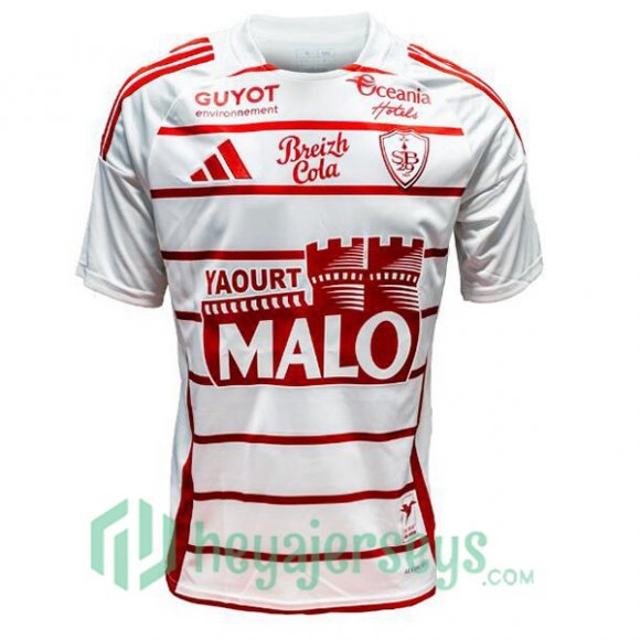 Stade Brestois Away Soccer Jerseys White 2024/2025