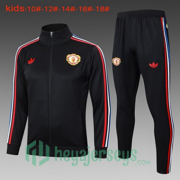 Training Jacket Manchester United Kids Black 2024/2025