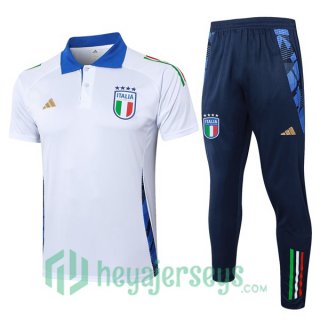 Soccer Polo Italy + Pants White 2024/2025