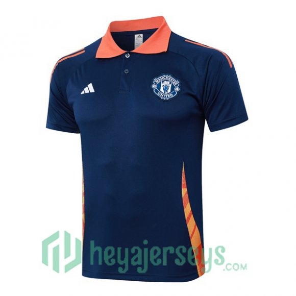 Soccer Polo Manchester United Blue Royal 2024/2025