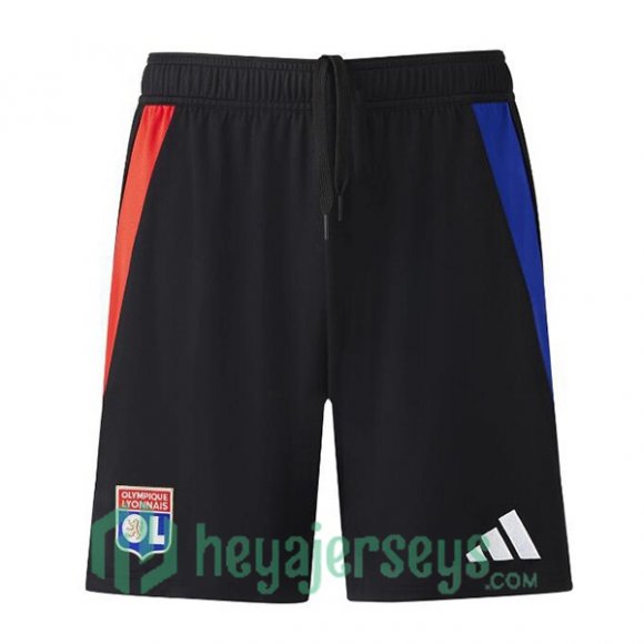 Olympique Lyon Away Soccer Shorts Black 2024/2025