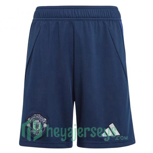 Manchester United Away Soccer Shorts Blue 2024/2025