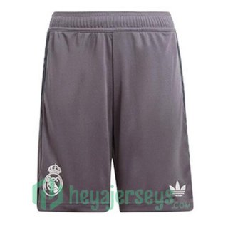 Real Madrid Third Soccer Shorts Gray 2024/2025