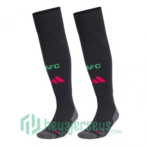 FC Arsenal Away Soccer Socks Black 2024/2025