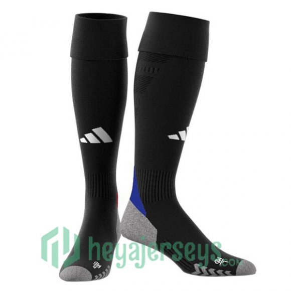 Olympique Lyon Away Soccer Socks Black 2024/2025