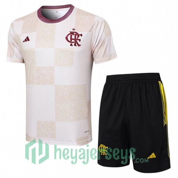 Flamengo Training T-Shirts + Shorts White 2024/2025