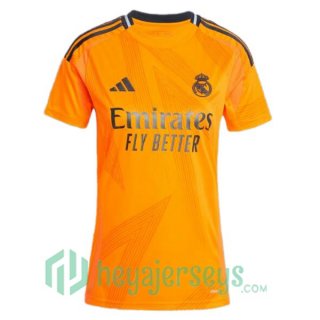 Real Madrid Women Away Soccer Jerseys Orange 2024/2025