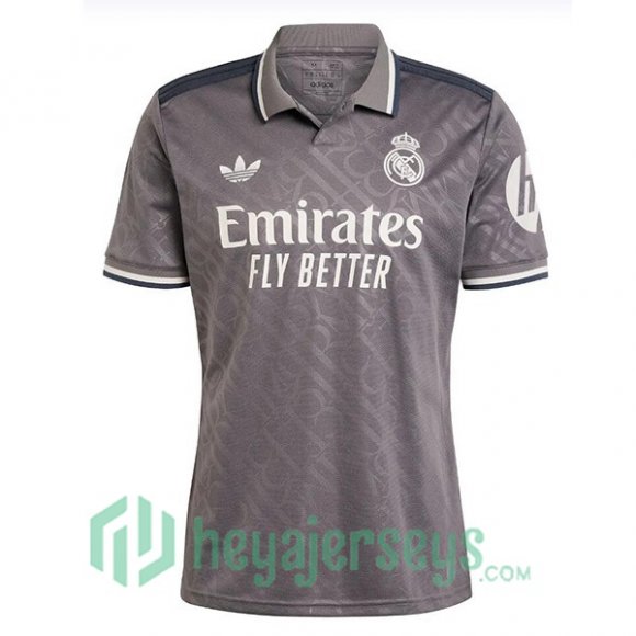 Real Madrid Third Soccer Jerseys Gray 2024/2025