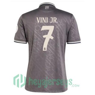 Real Madrid (Vini Jr. 7) Third Soccer Jerseys Gray 2024/2025