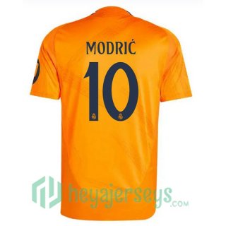 Real Madrid (Modrić 10) Away Soccer Jerseys Orange 2024/2025