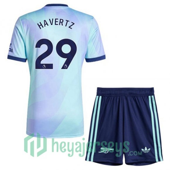 FC Arsenal (HAGreenZ 29) Kids Third Soccer Jerseys Blue 2024/2025