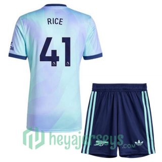 FC Arsenal (RICE 41) Kids Third Soccer Jerseys Blue 2024/2025