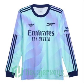 FC Arsenal Third Soccer Jerseys Long Sleeve Blue 2024/2025