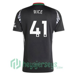 FC Arsenal (RICE 41) Away Soccer Jerseys Black 2024/2025