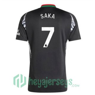 FC Arsenal (SAKA 7) Away Soccer Jerseys Black 2024/2025