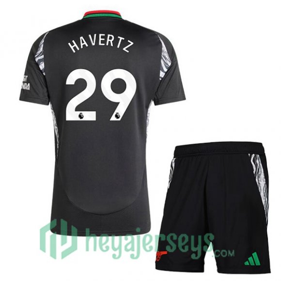 FC Arsenal (HAGreenZ 29) Kids Away Soccer Jerseys Black 2024/2025