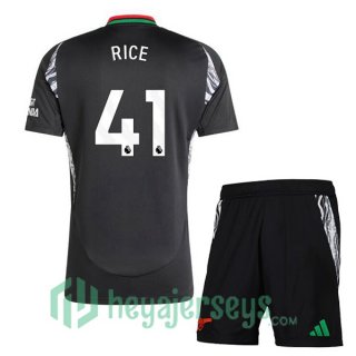 FC Arsenal (RICE 41) Kids Away Soccer Jerseys Black 2024/2025