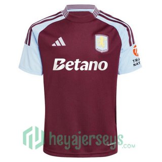 Aston Villa Home Soccer Jerseys Red 2024/2025