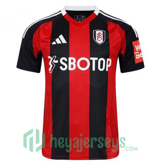 Fulham FC Away Soccer Jerseys Red Black 2024/2025