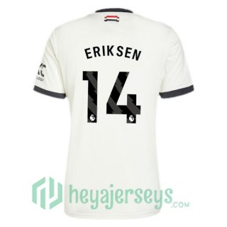 Manchester United (Eriksen 14) Third Soccer Jerseys White 2024/2025