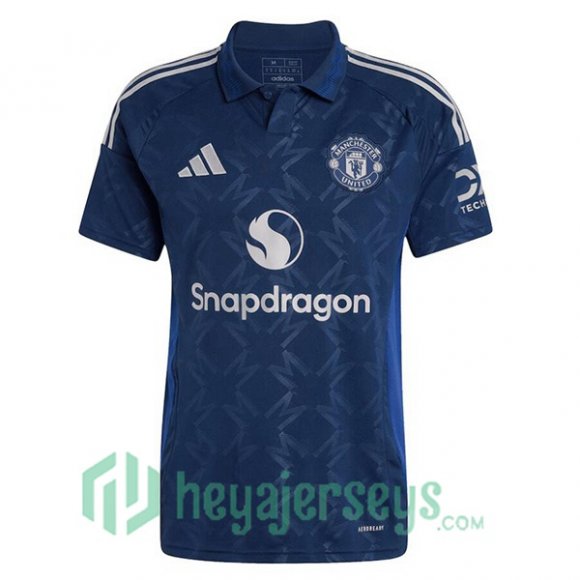 Manchester United Away Soccer Jerseys Blue 2024/2025