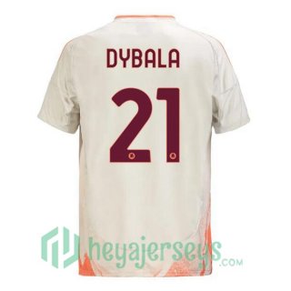 AS Roma (DYBALA 21) Away Soccer Jerseys White 2024/2025