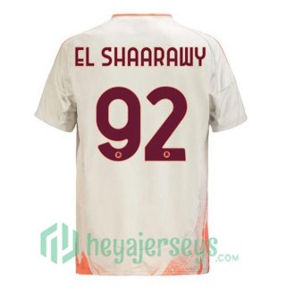 AS Roma (EL SHAARAWY 92) Away Soccer Jerseys White 2024/2025