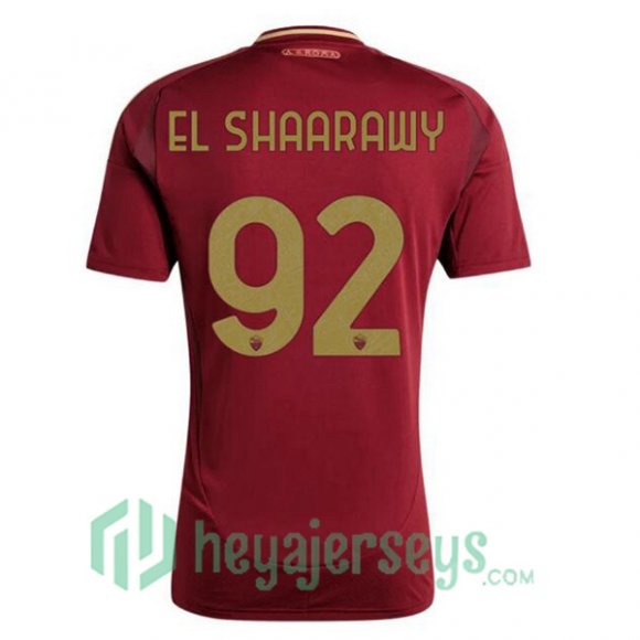 AS Roma (EL SHAARAWY 92) Home Soccer Jerseys Red 2024/2025