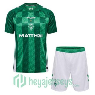 SV Werder Bremen Kids Home Soccer Jerseys Green 2024/2025