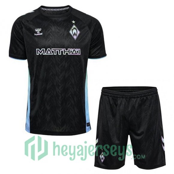 SV Werder Bremen Kids Third Soccer Jerseys Black 2024/2025