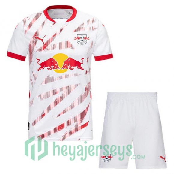 RB Leipzig Kids Home Soccer Jerseys White 2024/2025