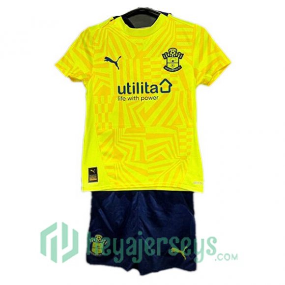 Southampton FC Kids Away Soccer Jerseys Yellow 2024/2025