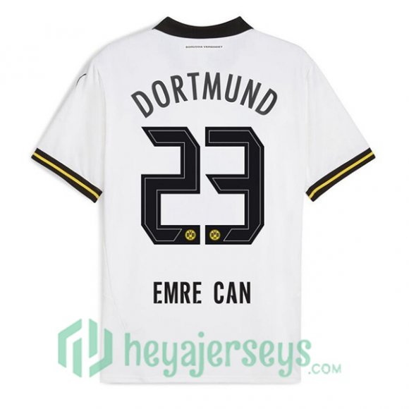 Borussia Dortmund (Emre Can 23) Away Soccer Jerseys White 2024/2025